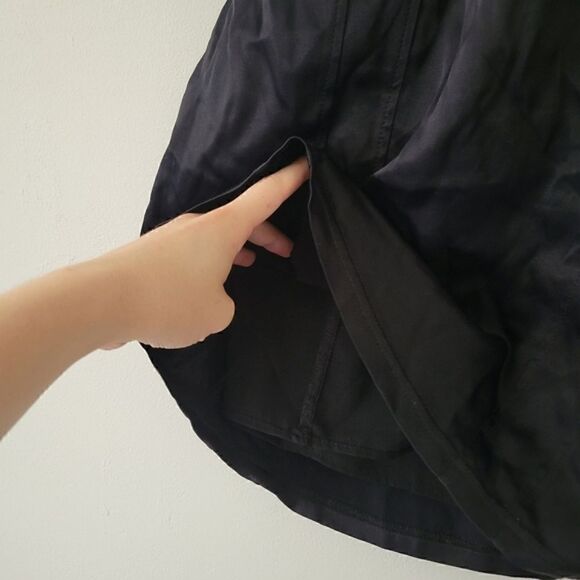 Zara Black Halter Mini Dress Satin M - Picture 3 of 11